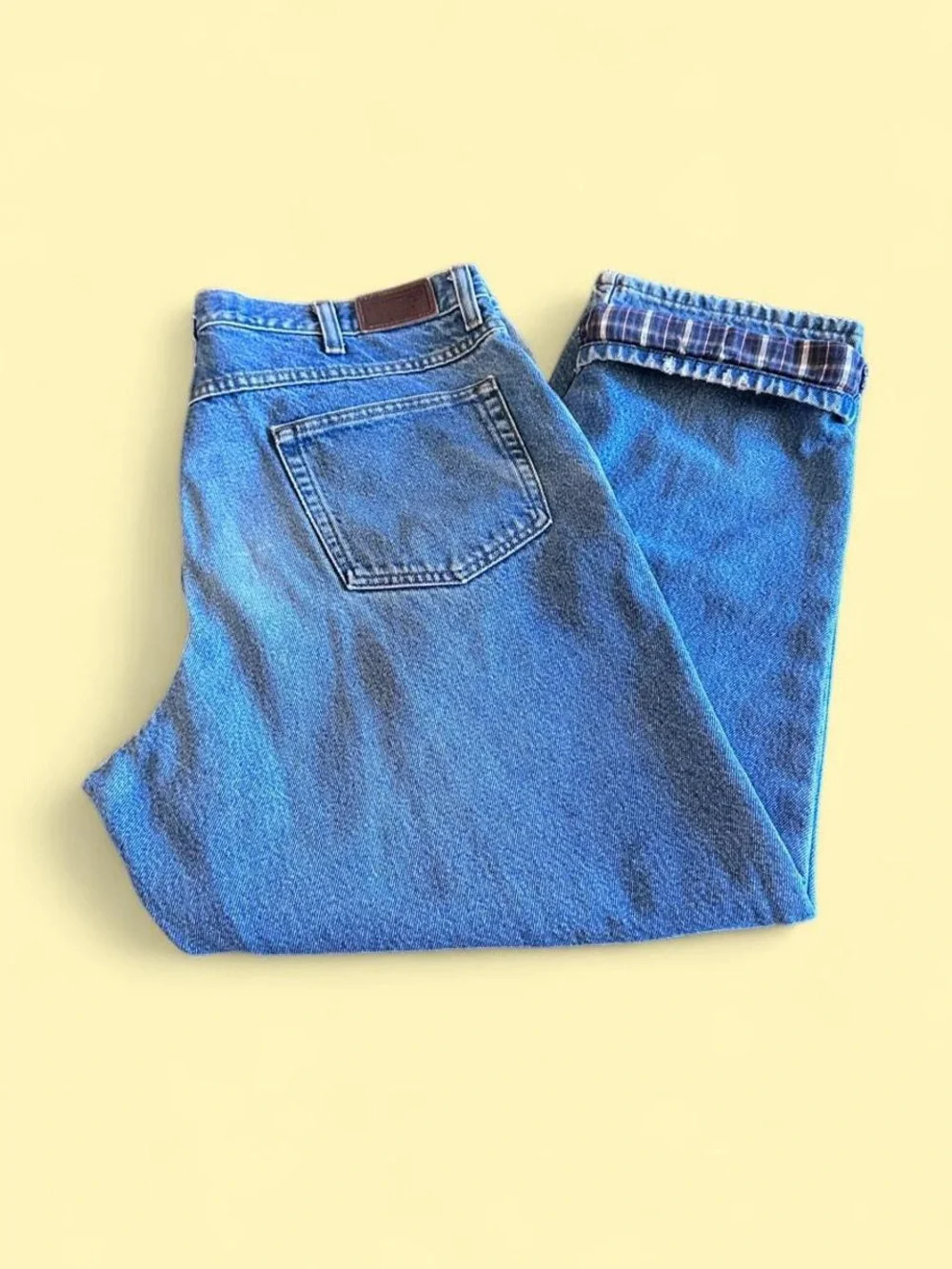 Vintage L.L.Bean Double L Lined Jeans Faded Blue Men’s 36x29 Straight